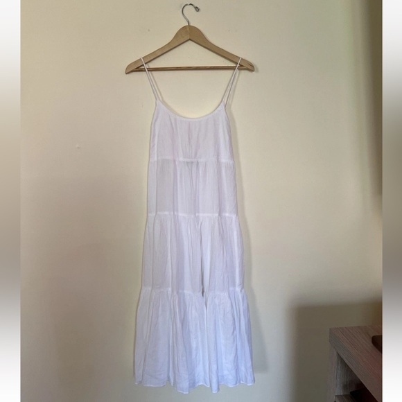 J.Crew Women Maxi Dress Small Tiered Pintuck Tie Back Wedding Preppy Occasion - Picture 14 of 16